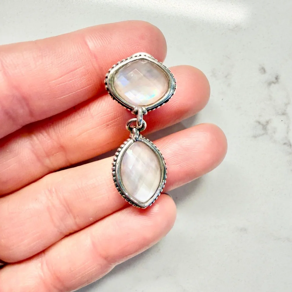 LAGOS Silver Earrings with Pink Mother of Pearl - Picture 2 of 5